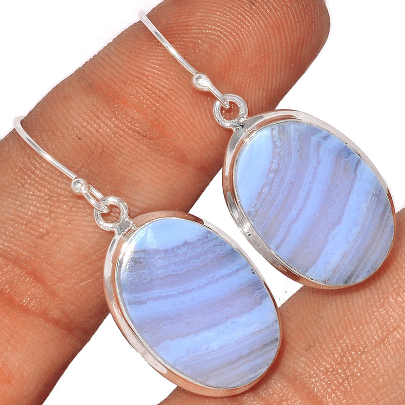 1.5" Blue Lace Agate Earrings - BLAE768