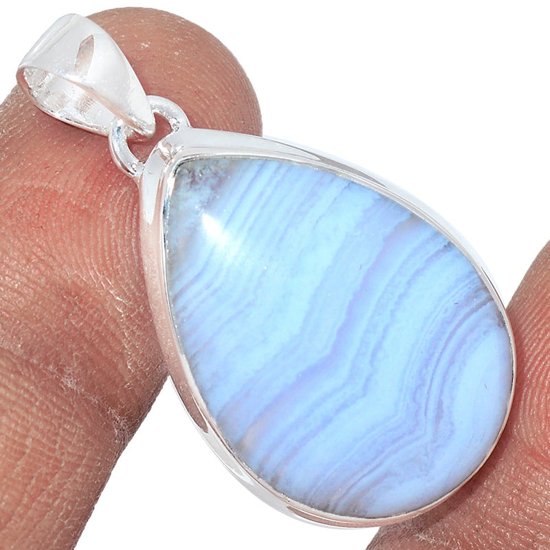 1.3" Blue Lace Agate Pendants - BLAP1710