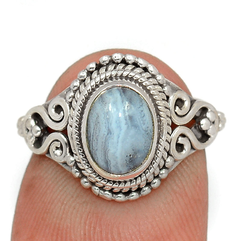 Small Filigree - Blue Lace Agate Ring - BLAR1733