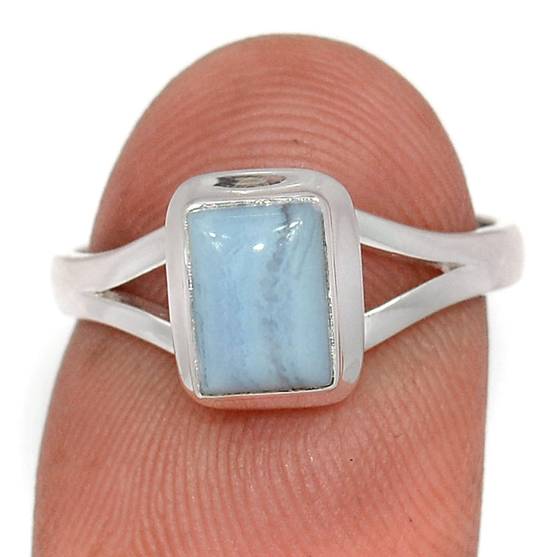 Small Plain - Blue Lace Agate Ring - BLAR1741
