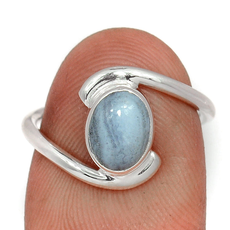 Small Plain - Blue Lace Agate Ring - BLAR1742