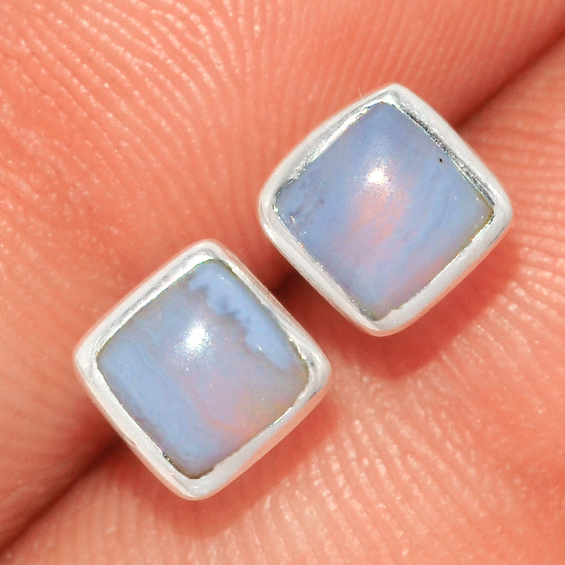 Blue Lace Agate Studs - BLAS20