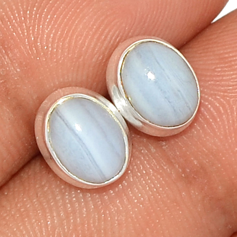 Blue Lace Agate Studs - BLAS94