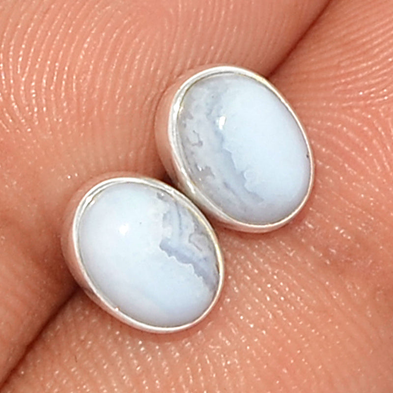 Blue Lace Agate Studs - BLAS97