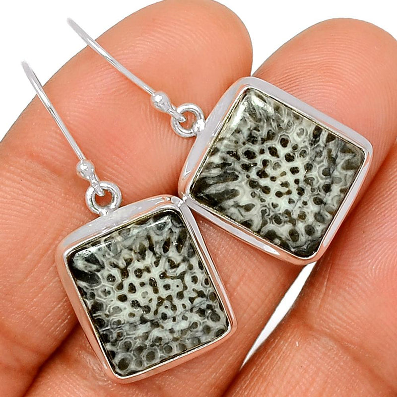 1.3" Black Coral Earrings - BLCE103