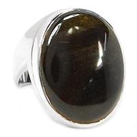 Silver Obsidian Ring - BLSR65