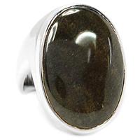 Silver Obsidian Ring - BLSR66