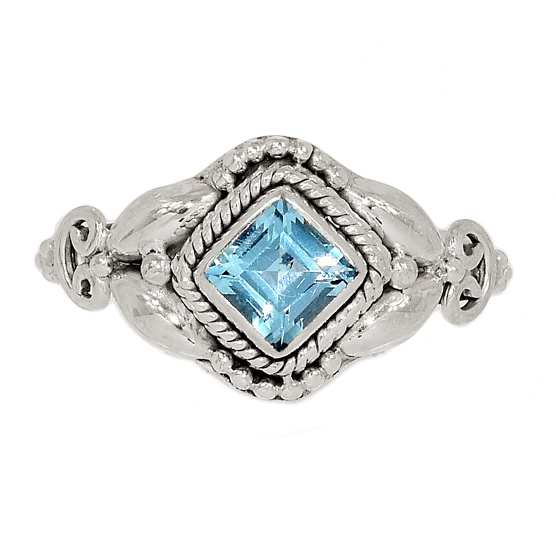 Small Filigree - Blue Topaz Ring - BLTR2248