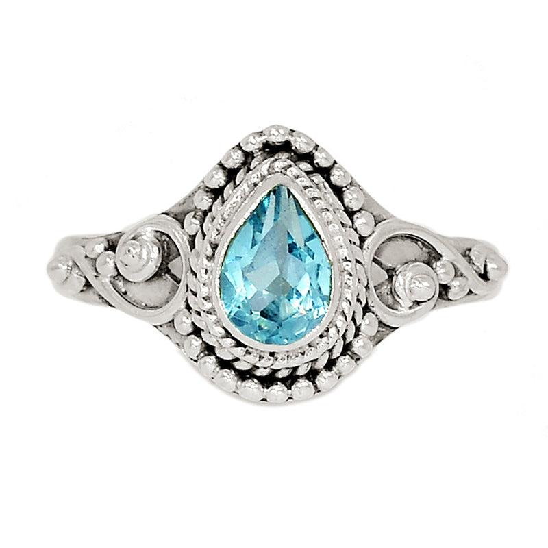 Small Filigree - Blue Topaz Ring - BLTR2249