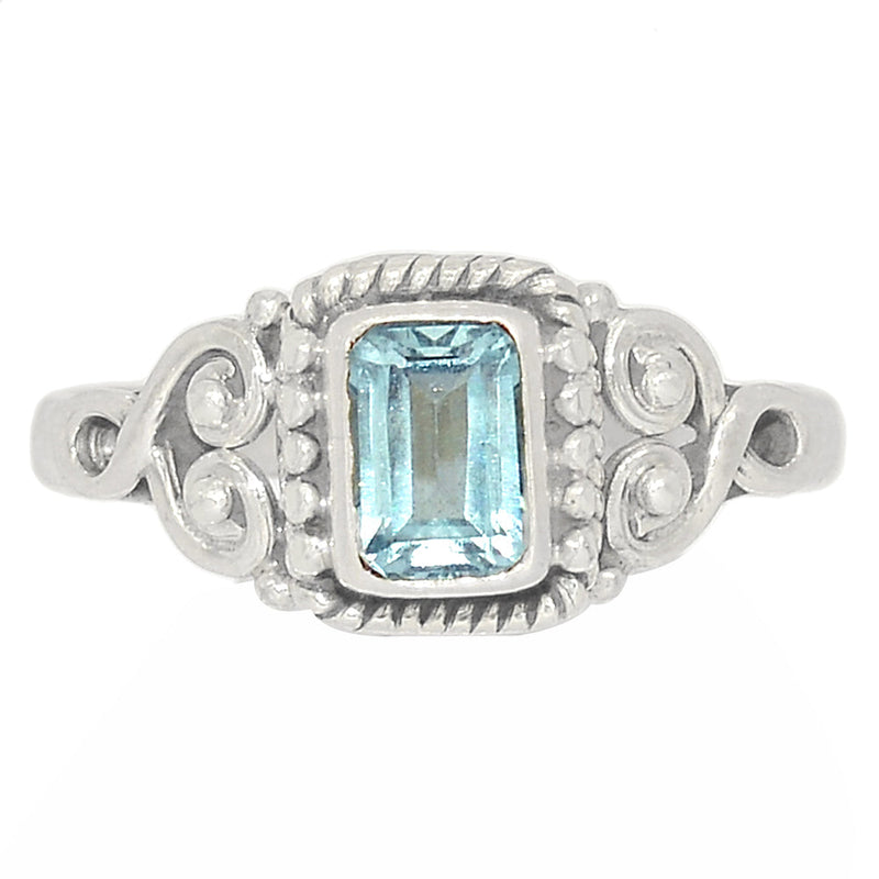 Small Filigree - Blue Topaz Ring - BLTR2256