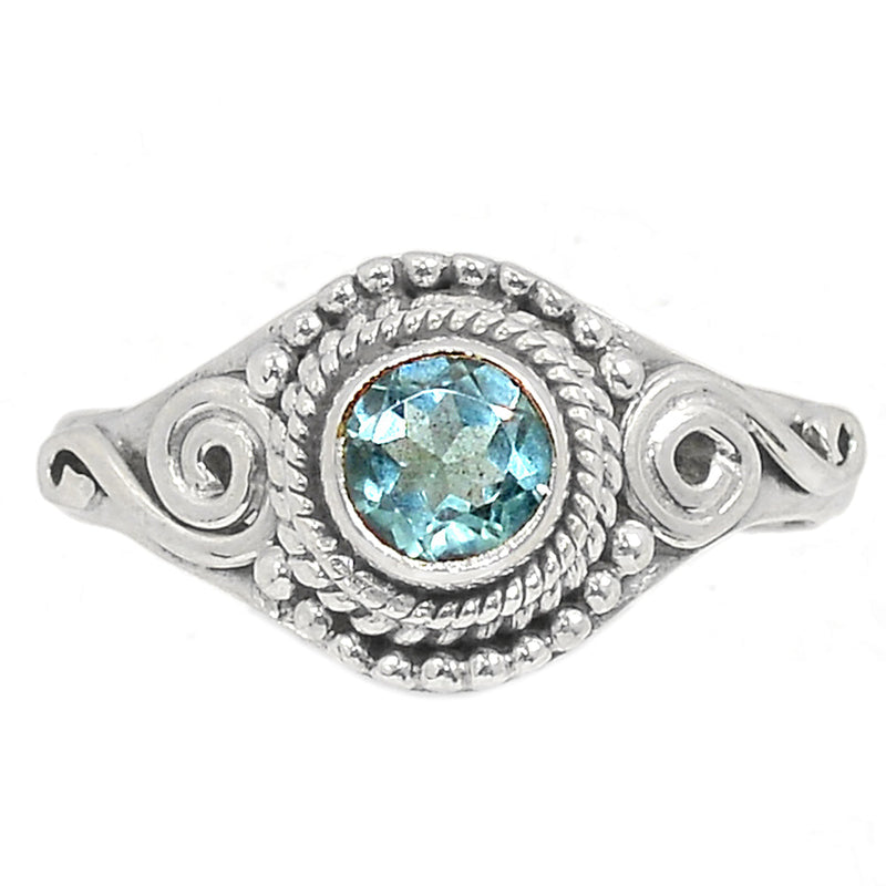 Small Filigree - Blue Topaz Ring - BLTR2262