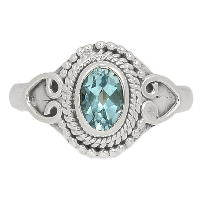Small Filigree - Blue Topaz Ring - BLTR2271
