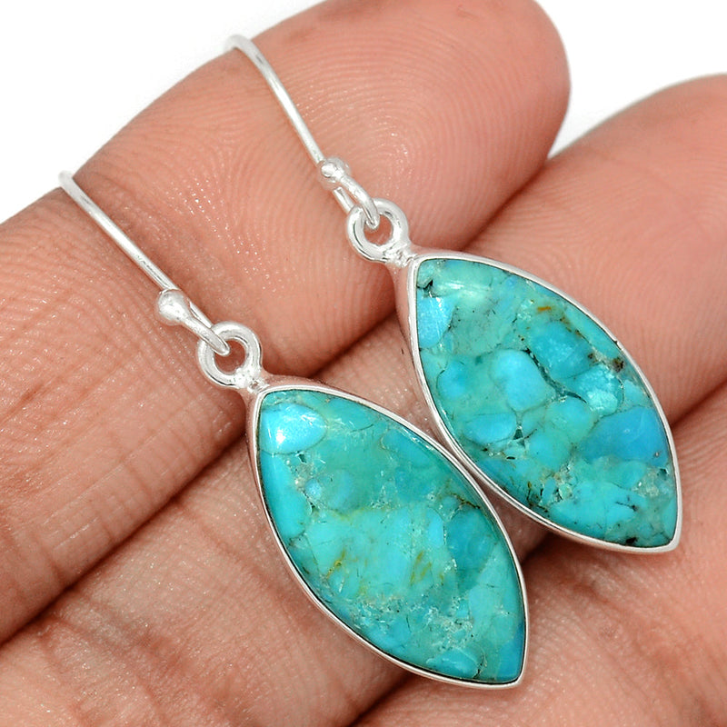 1.6" Blue Mohave Turquoise Earrings - BMTE1744
