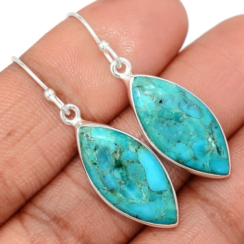 1.6" Blue Mohave Turquoise Earrings - BMTE1779