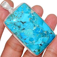 2.7" Blue Mohave Turquoise Pendants-BMTP1712