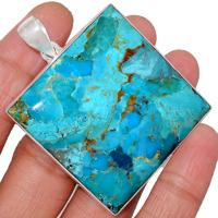 2.5" Blue Mohave Turquoise Pendants-BMTP1713