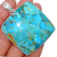 2.5" Blue Mohave Turquoise Pendants-BMTP1727