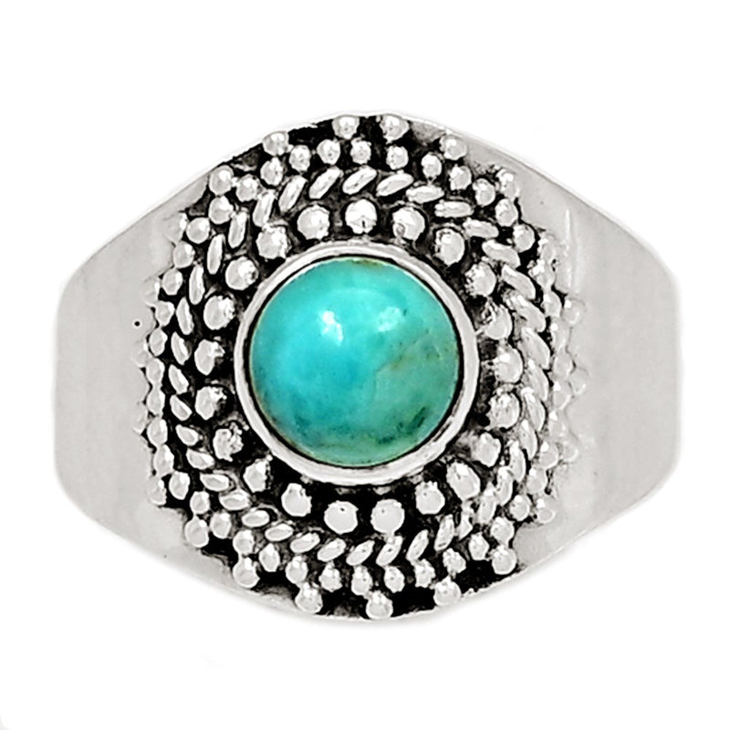 6*6 MM Fine Filigree - Blue Mohave Turquoise Ring - BMTR1265