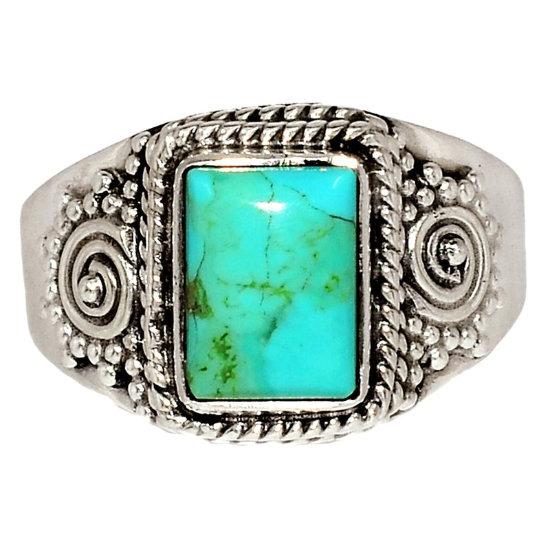 5*10 MM Fine Filigree - Blue Mohave Turquoise Ring - BMTR1267