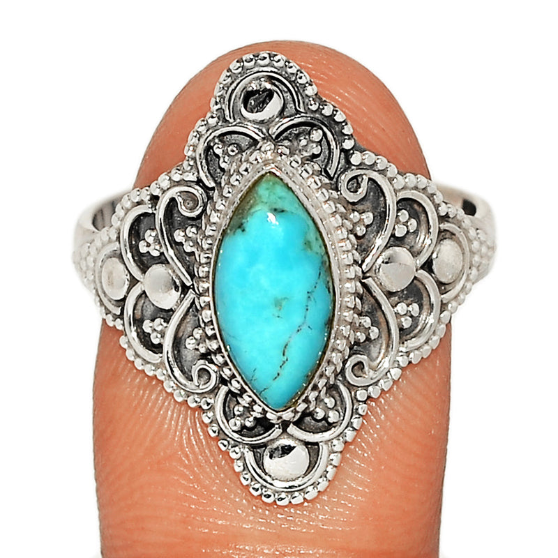Fine Filigree - Blue Mohave Turquoise Ring - BMTR1581