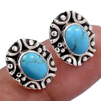 Blue Mohave Turquoise Studs-BMTS281