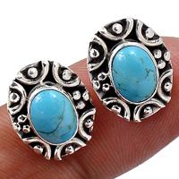 Blue Mohave Turquoise Studs-BMTS285