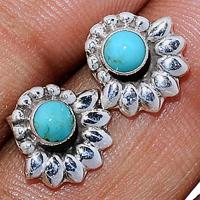 Blue Mohave Turquoise Studs-BMTS294