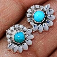 Blue Mohave Turquoise Studs-BMTS296