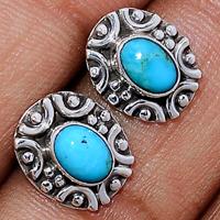Blue Mohave Turquoise Studs-BMTS298
