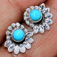 Blue Mohave Turquoise Studs-BMTS310