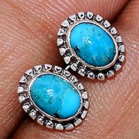 Blue Mohave Turquoise Studs-BMTS318