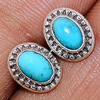 Blue Mohave Turquoise Studs-BMTS321