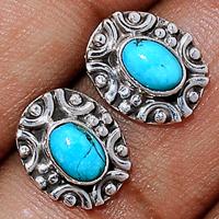 Blue Mohave Turquoise Studs-BMTS324