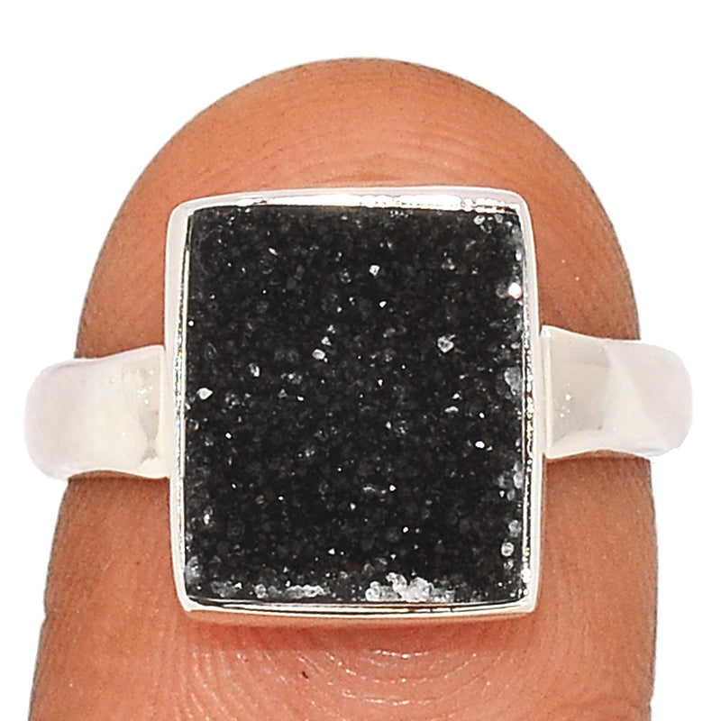 Black Onyx Druzy Ring - BODR492