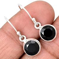 Faceted Black Onyx Earring - BOFE464