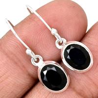 Faceted Black Onyx Earring - BOFE473