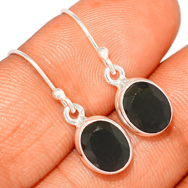 1.1" Black Onyx Faceted Earrings - BOFE663