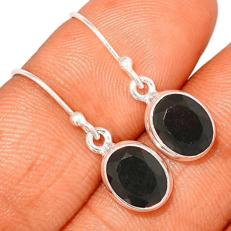 1.1" Black Onyx Faceted Earrings - BOFE665