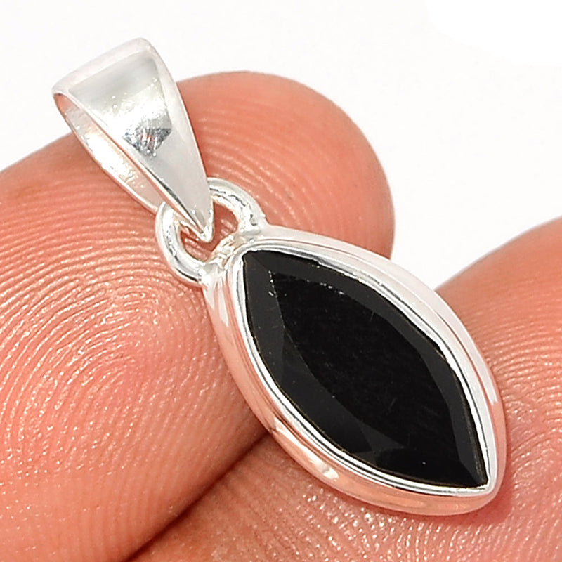 1" Black Onyx Faceted Pendants - BOFP1209