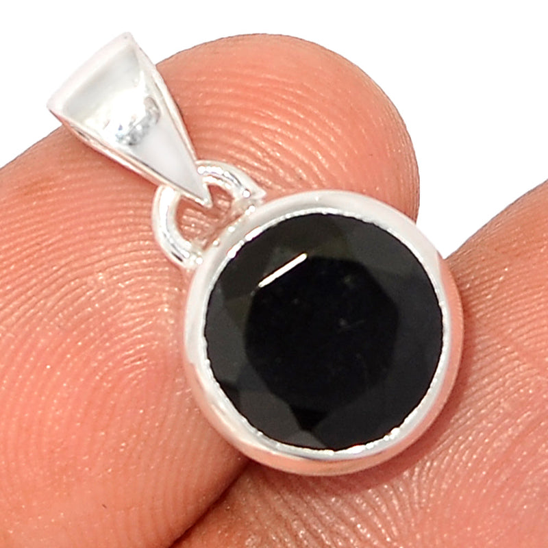 0.8" Black Onyx Faceted Pendants - BOFP1225