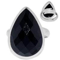 Faceted Black Onyx Ring - BOFR1043