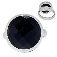 Faceted Black Onyx Ring - BOFR1045