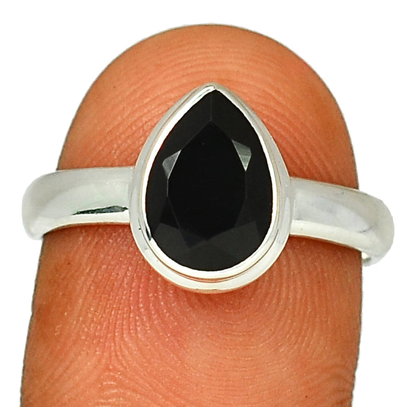 Black Onyx Faceted Ring - BOFR1142