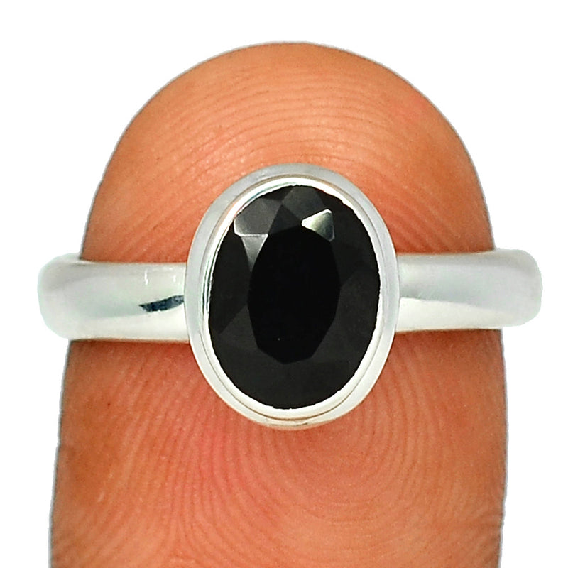 Black Onyx Faceted Ring - BOFR1143