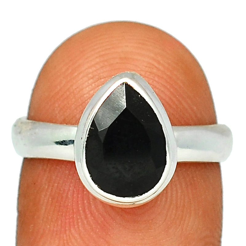 Black Onyx Faceted Ring - BOFR1144