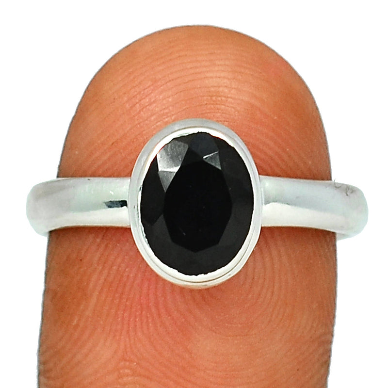 Black Onyx Faceted Ring - BOFR1145
