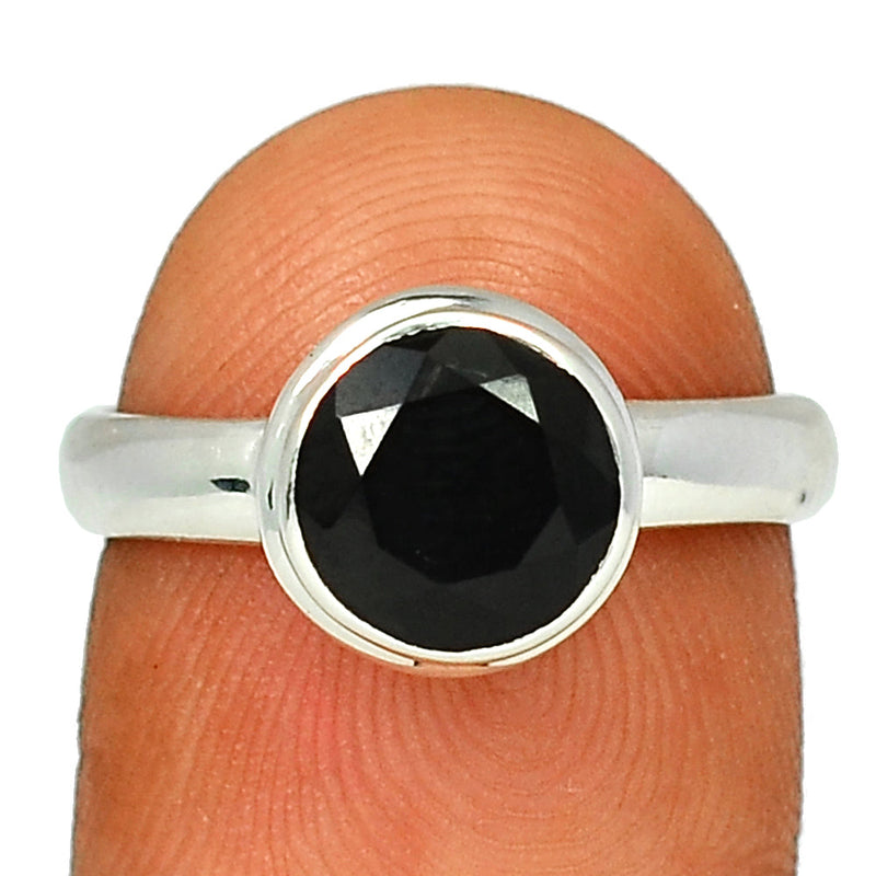 Black Onyx Faceted Ring - BOFR1147