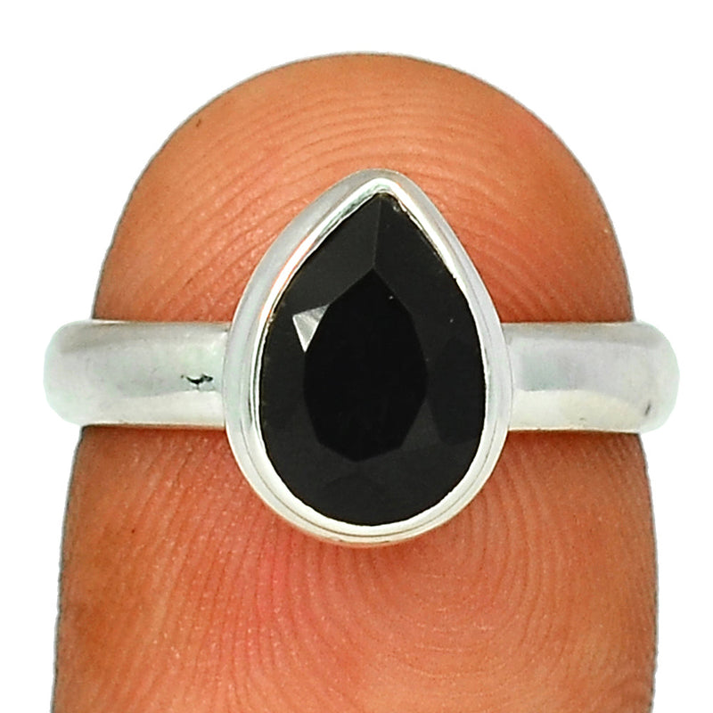 Black Onyx Faceted Ring - BOFR1148