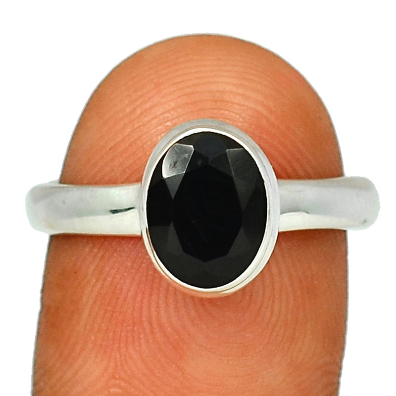 Black Onyx Faceted Ring - BOFR1150