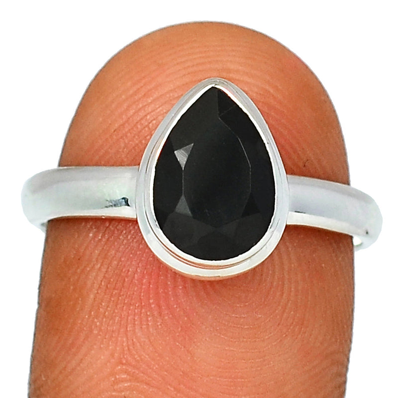 Black Onyx Faceted Ring - BOFR1151